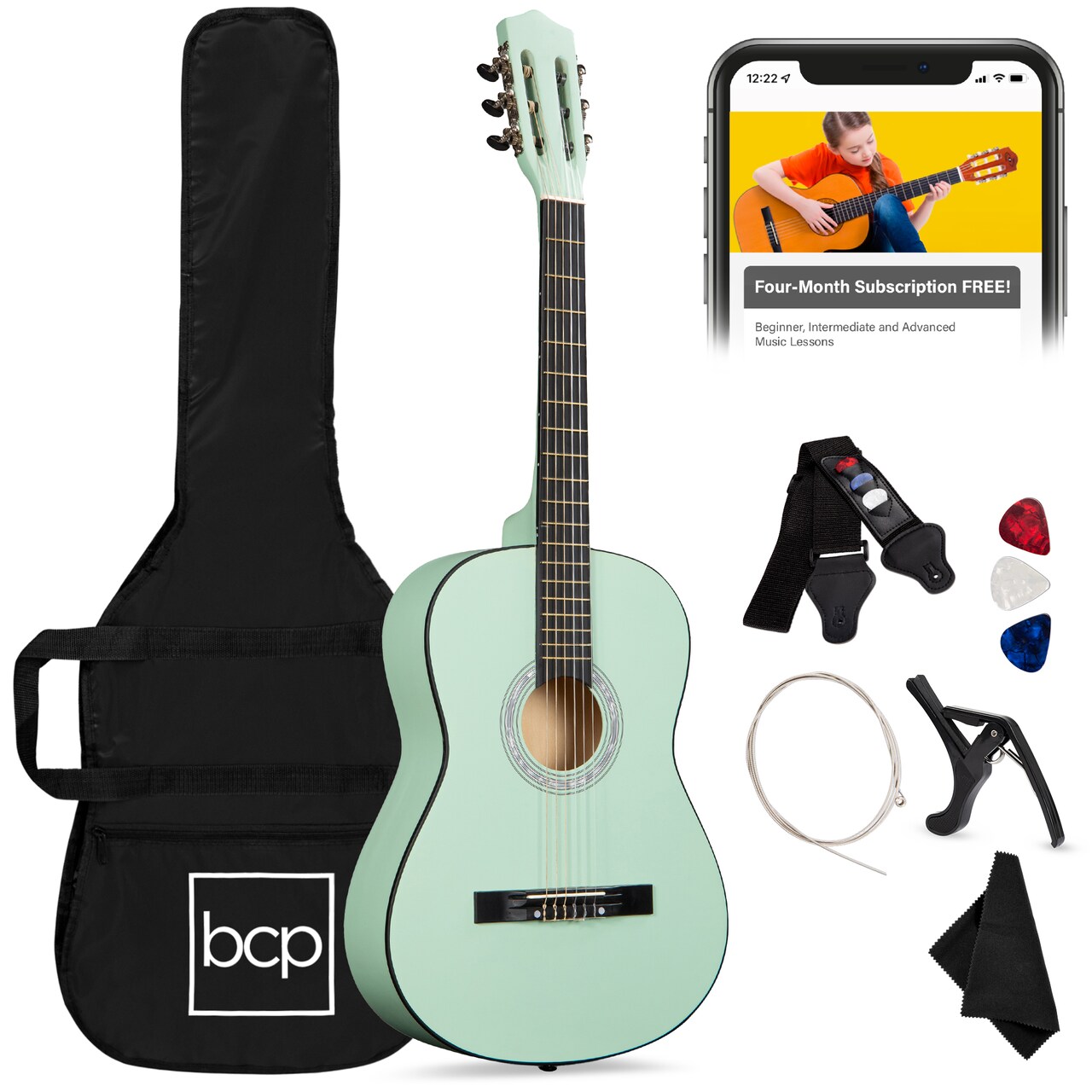 Best Choice Products 38in Beginner Acoustic Guitar Starter Kit w/ Gig Bag, Strap, Strings